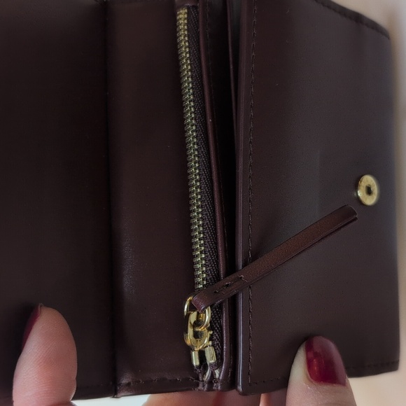 Polène Numéro Sept Wallet Smoth Leather Wallet In Burgundy - Picture 7 of 10